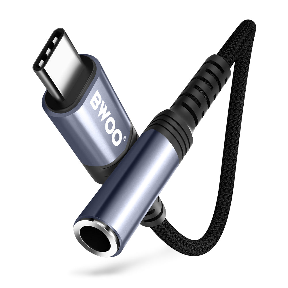 Audio adaptér USB-C - 3.5mm BWOO BZ47, Černý