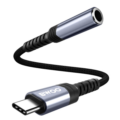 Audio adaptér USB-C - 3.5mm BWOO BZ47, Černý