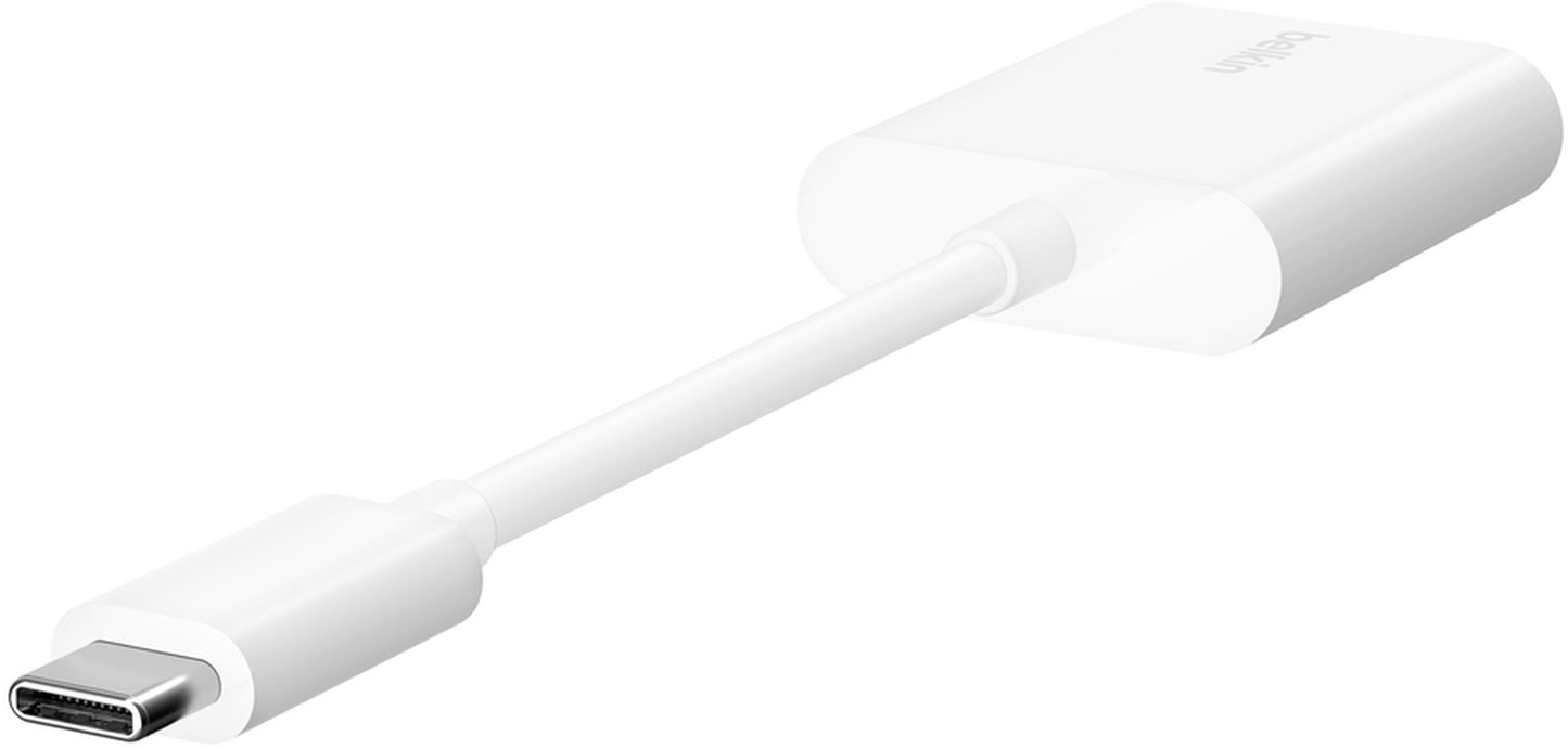 USB-C Audio Adapter - USB-C / USB-C Belkin RockStar, White F7U081btWH