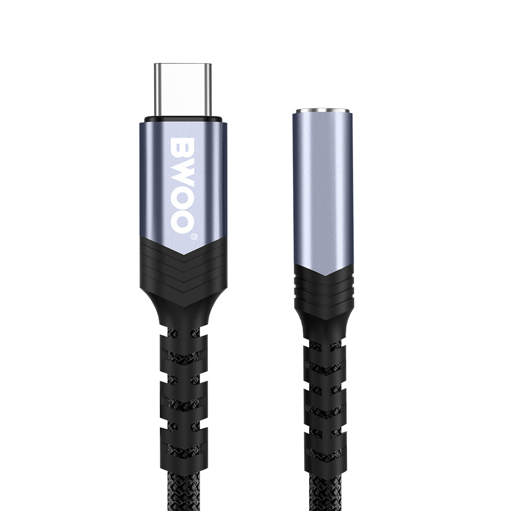 Audio adaptér USB-C - 3.5mm BWOO BZ47, Černý