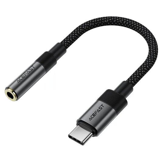 Audio adaptér USB-C - 3.5mm Acefast J12, Černý