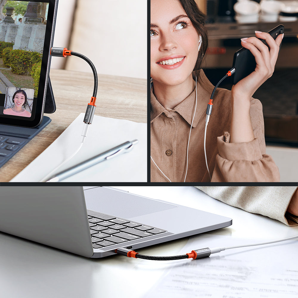 Audio adaptér USB-C - 3.5mm McDodo CA-7561, Černý