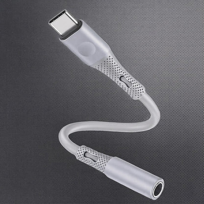 Audio adaptér USB-C - 3.5mm Techsuit AC1 SoundFlex, Šedý