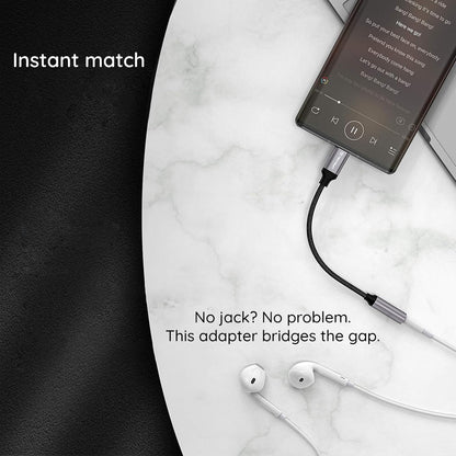 Audio adaptér USB-C - 3.5mm Techsuit AC13 FuseXound, Černý