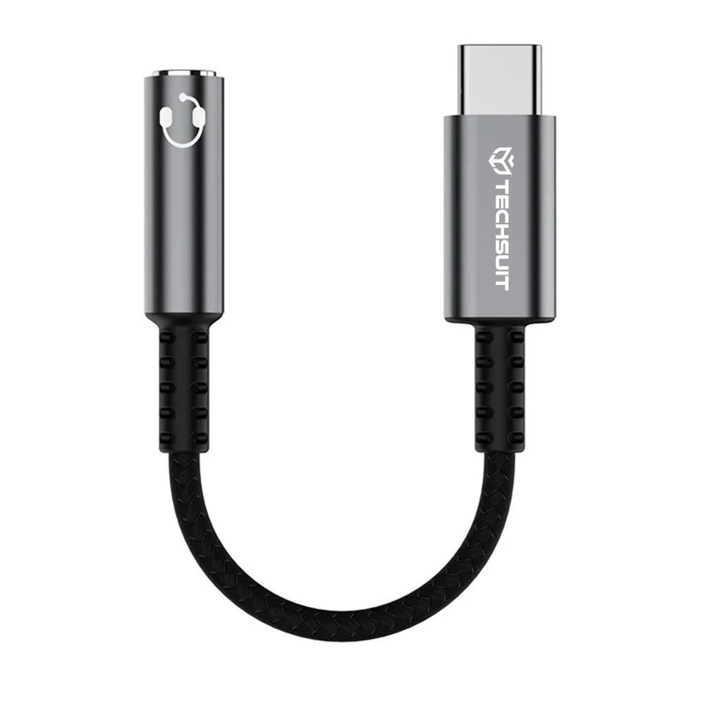 USB-C to 3.5mm Audio Adapter Techsuit AC14 SonicPiX, Gray