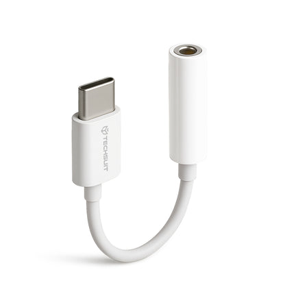 Audio adaptér USB-C - 3.5mm Techsuit AC18 MusicBox, Bílý, Sada 2 kusy
