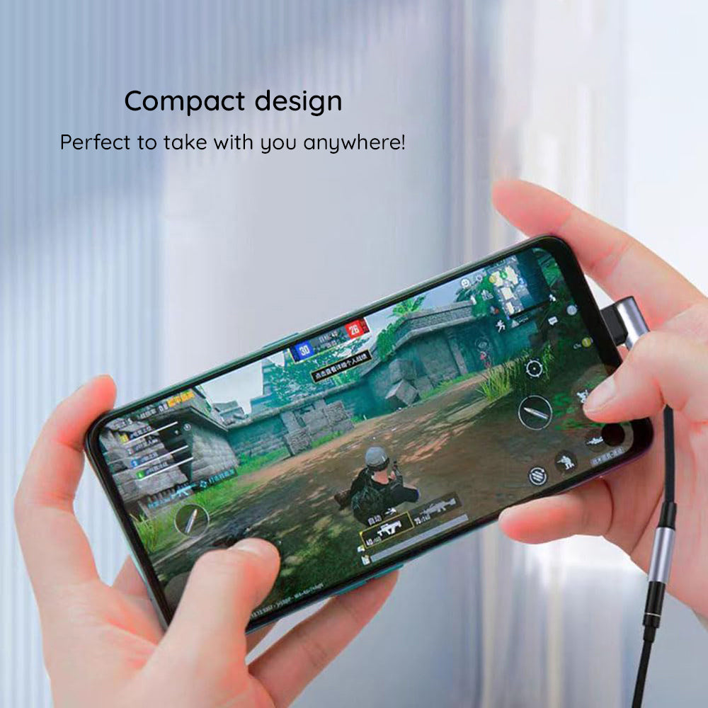 Adaptér Audio USB-C - 3.5mm Techsuit AC7 MusicDox, Šedý