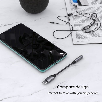 Audio adaptér USB-C - 3.5mm Techsuit AC8 MusicDox, Šedý