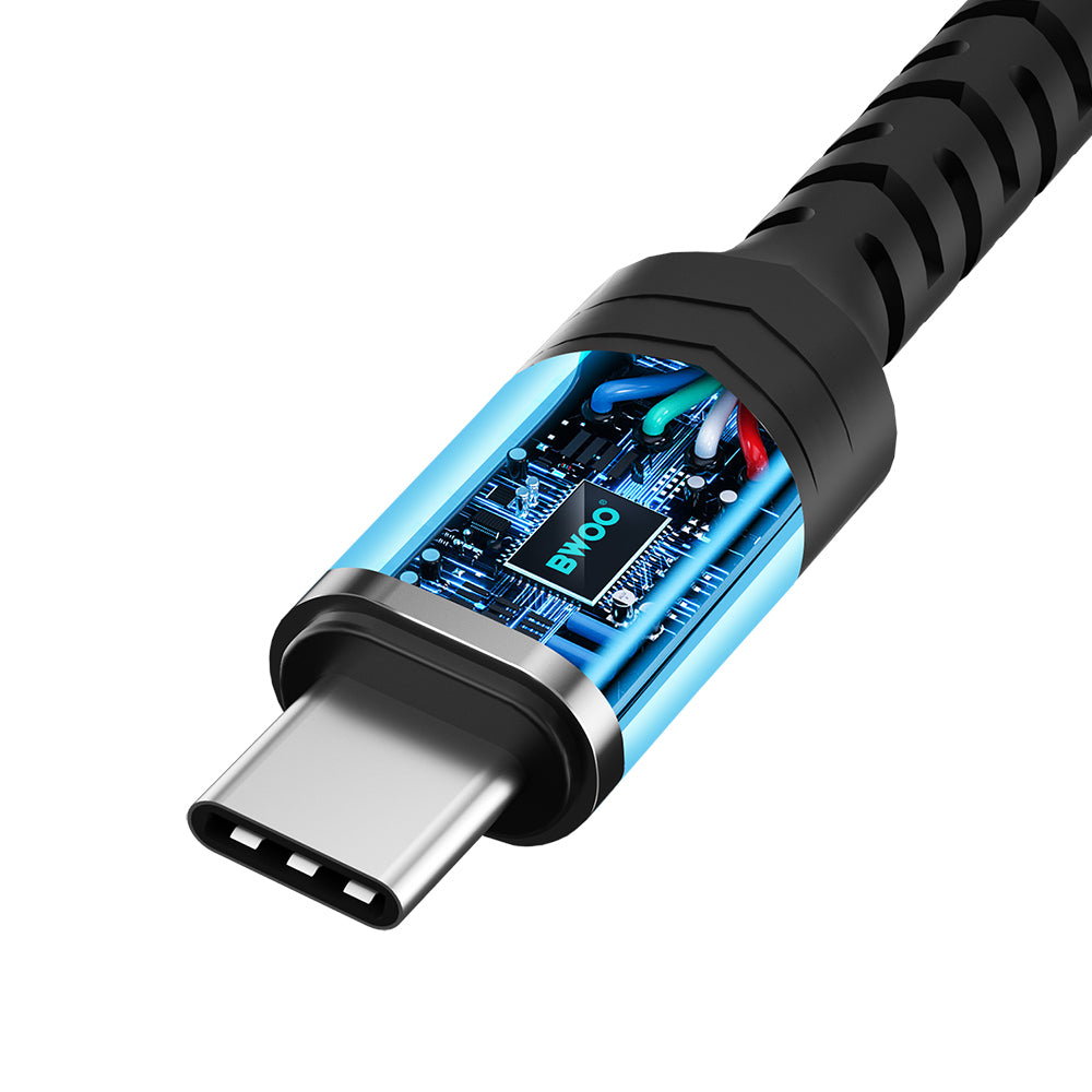 Audio adaptér USB-C - 3.5mm BWOO BZ47, Černý
