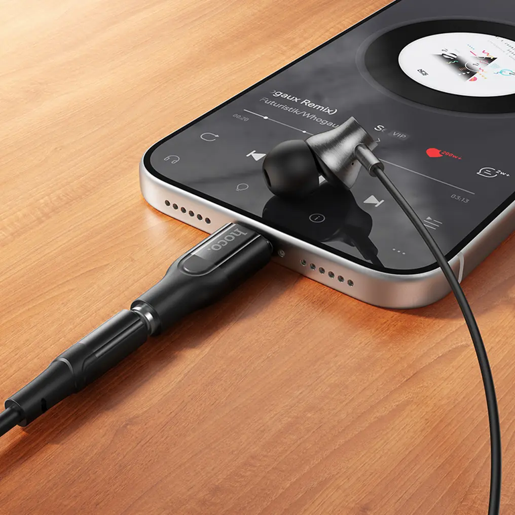 USB-C na 3,5mm audio adaptér HOCO UPA35, černý
