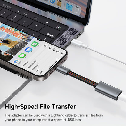 Audio adaptér USB-C - Lightning McDodo CA-4870, Šedý