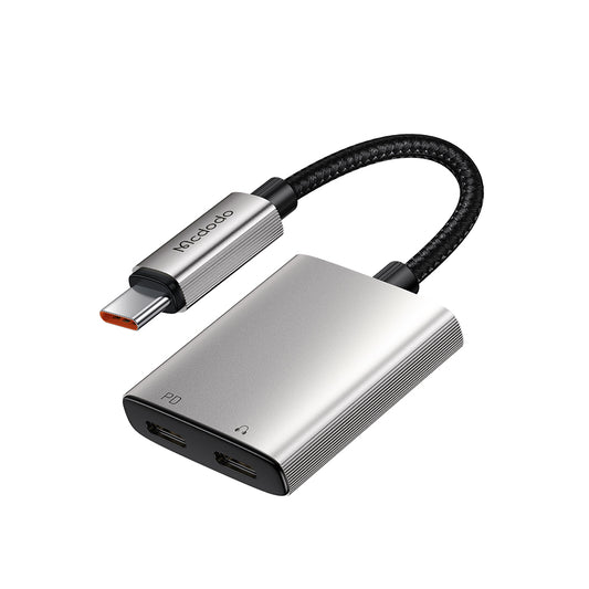 Audio adaptér USB-C - USB-C / USB-C McDodo CA-5570 Wales, Šedý
