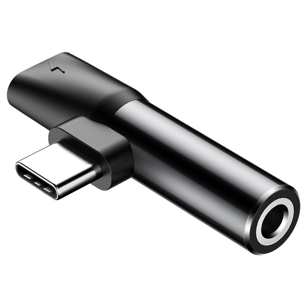 Audio adaptér USB-C - USB-C / 3,5 mm Baseus L41, černý CATL41-01