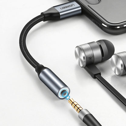 Audio adaptér USB-C - 3.5mm UGREEN AV142, Šedý