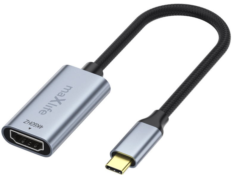 Audio a video adaptér USB-C - HDMI MaXlife MXHC-01, Šedý