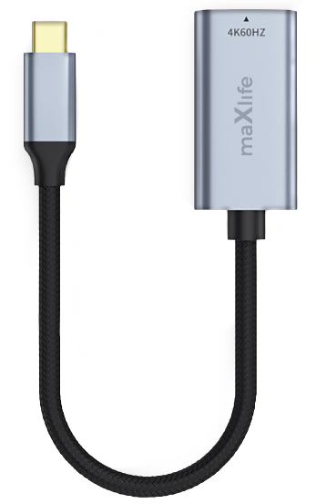 Audio a video adaptér USB-C - HDMI MaXlife MXHC-01, Šedý