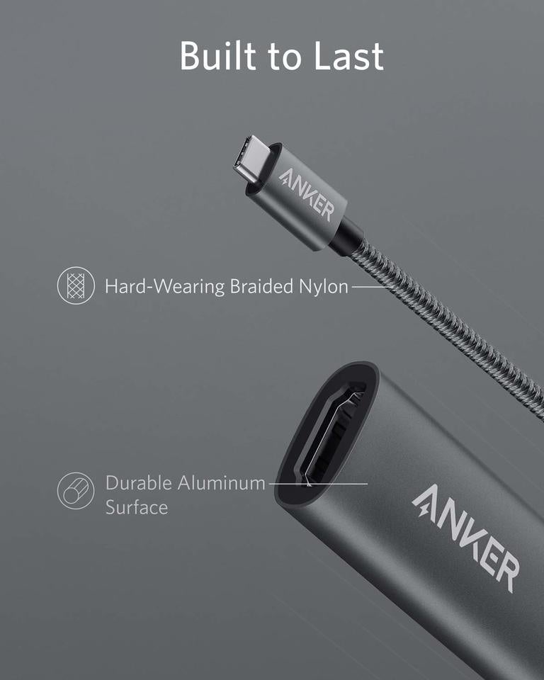 Audio a Video Adaptér USB-C - HDMI Anker 310, Šedý A83120A2