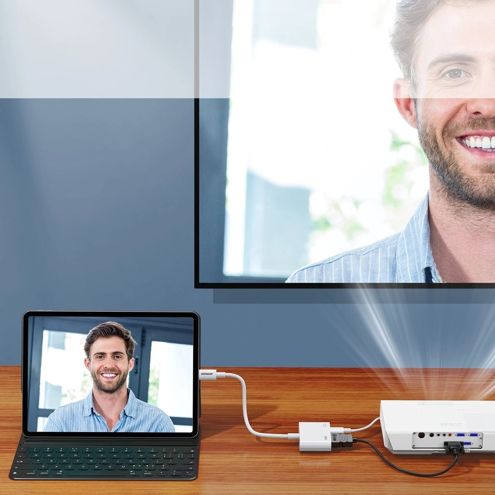 Audio a Video Adaptér Lightning - HDMI / Lightning Joyroom S-H141, Bílý