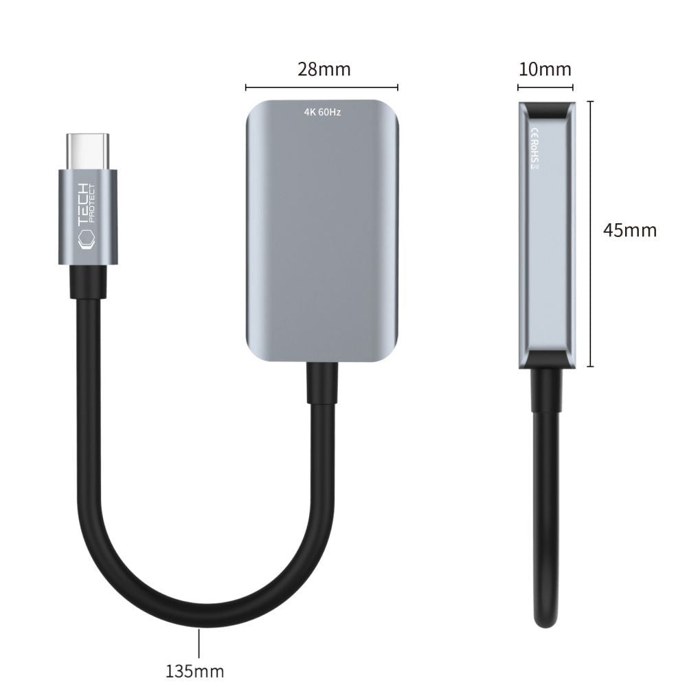 Audio a Video Adaptér USB-C - HDMI Tech-Protect Ultraboost, Černý