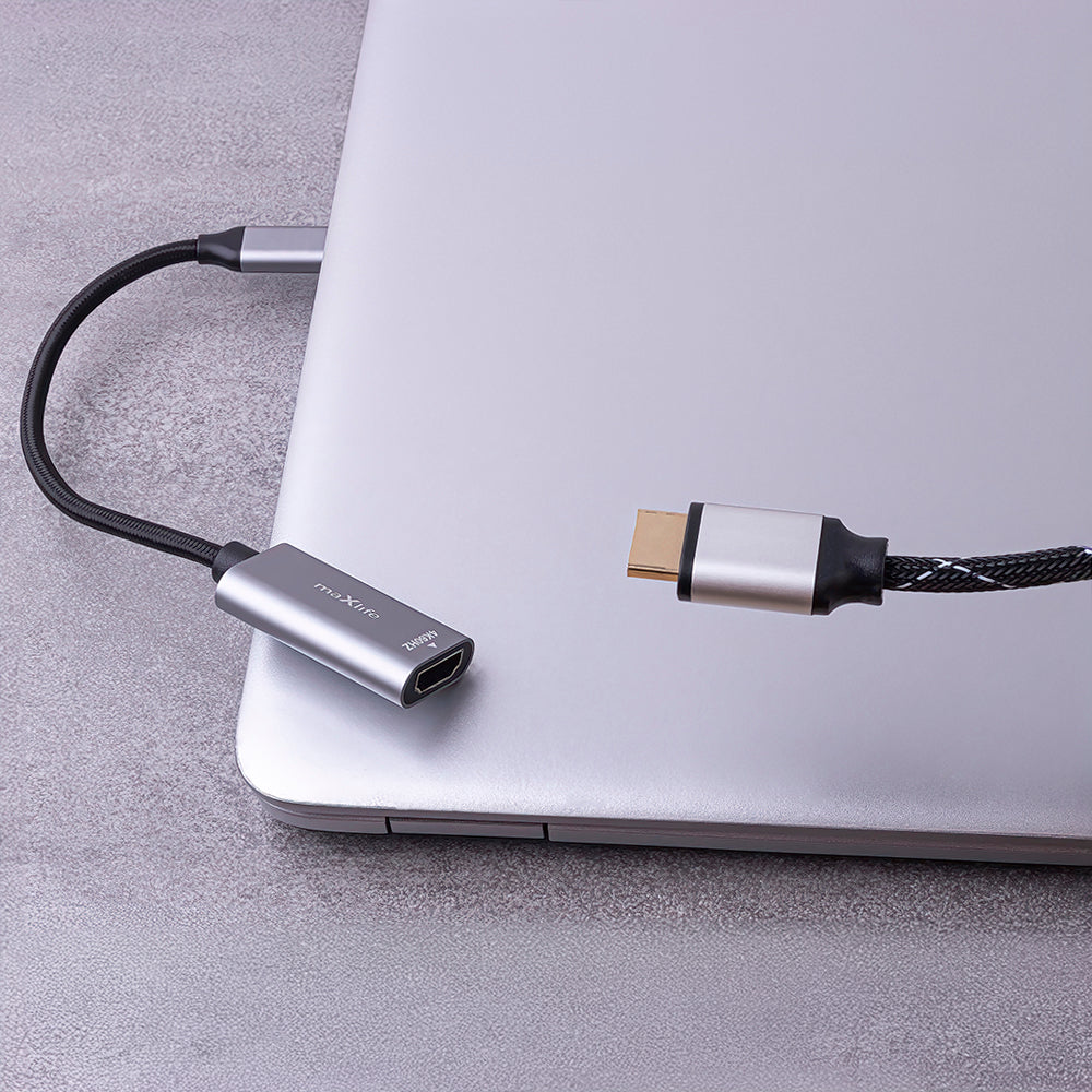 Audio a video adaptér USB-C - HDMI MaXlife MXHC-01, Šedý