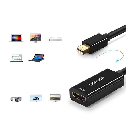 Video adaptér UGREEN MD112 (10461), MiniDisplayPort - HDMI, Černý