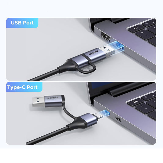 Audio a Video Adaptér USB-A / USB-C - HDMI UGREEN CM629 (15389), Šedý