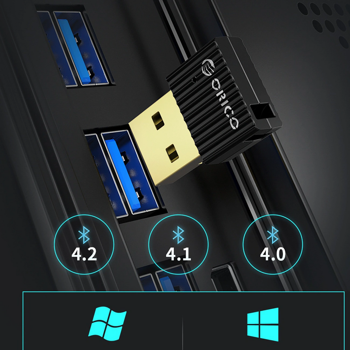 USB Bluetooth adaptér Orico BTA-508, černý