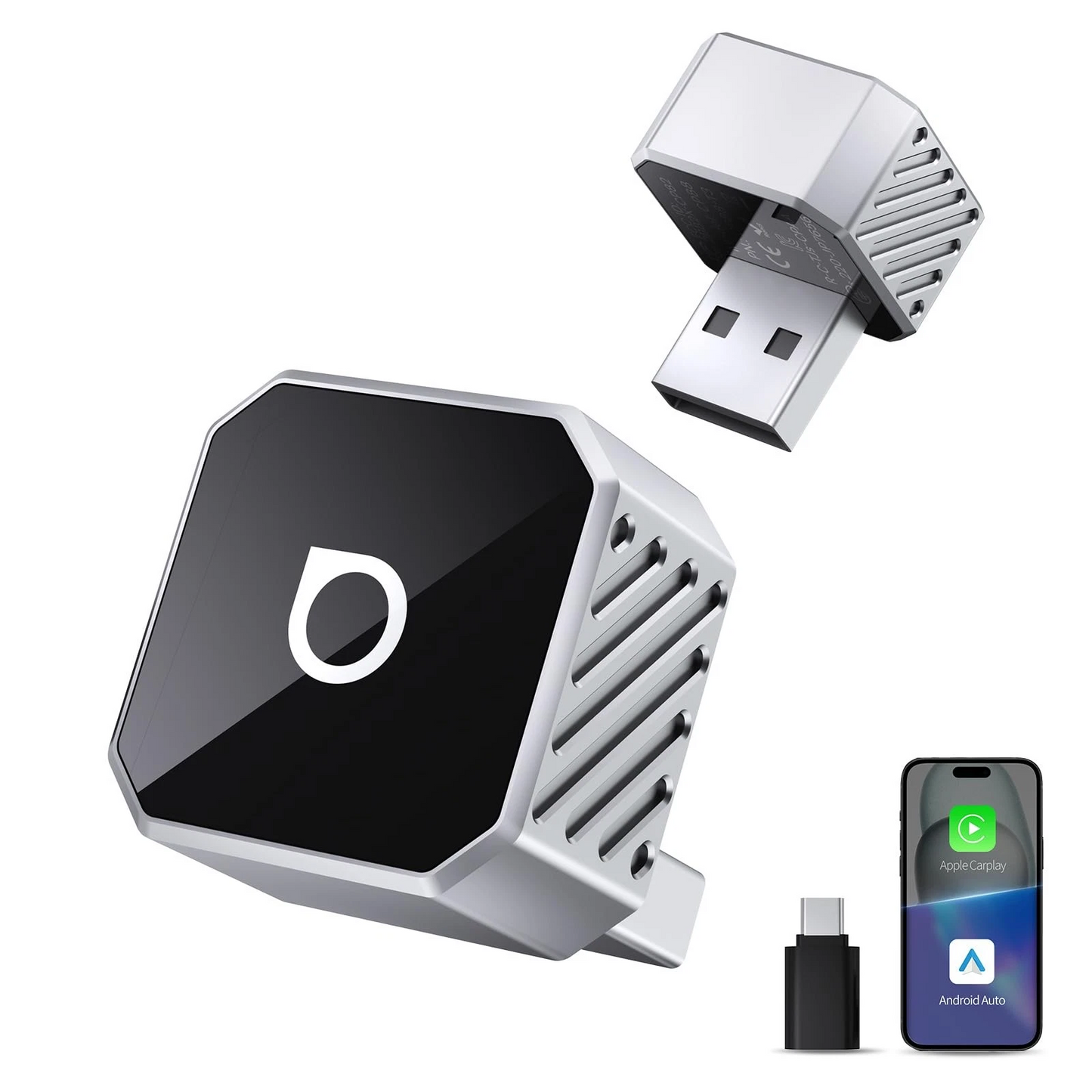 Bezdrátový adaptér Carplay / Android Auto Ottocast Mini Cube Style C pro Apple iPhone / Android Series CP88-T3