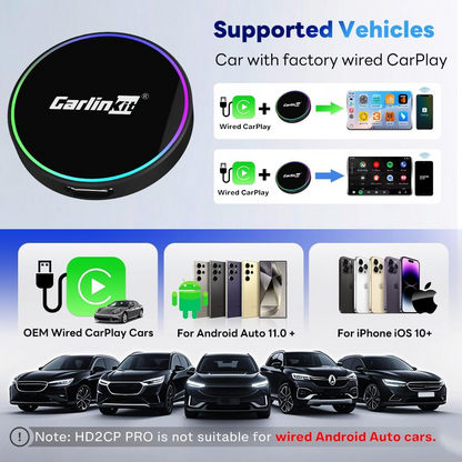 Adaptér Carplay / Android Auto Wireless Carlinkit HD2CP Pro pro Apple iPhone / Android Series