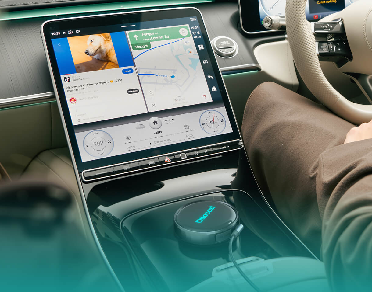 Bezdrátový adaptér Carplay / Android Auto Ottocast OttoAibox P3 Pro pro Apple iPhone / Android Series, znovu zabalený PCS61-T