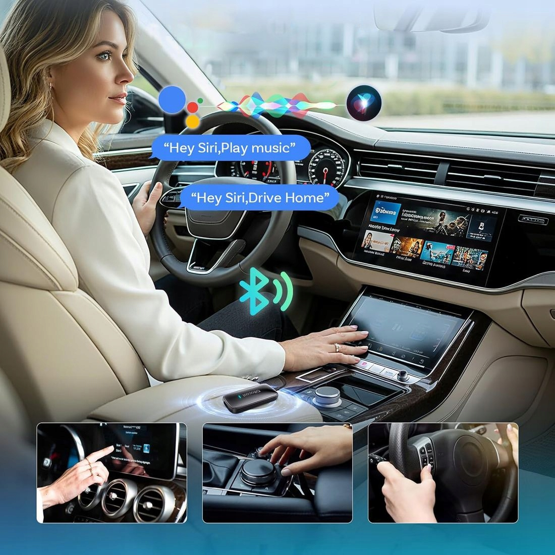 Bezdrátový adaptér Carplay / Android Auto Ottocast Play2Video Ultra pro Apple iPhone / Android Series CA515-T