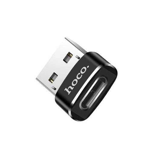 Datový a nabíjecí adaptér USB-C - USB-A HOCO UA6, černý