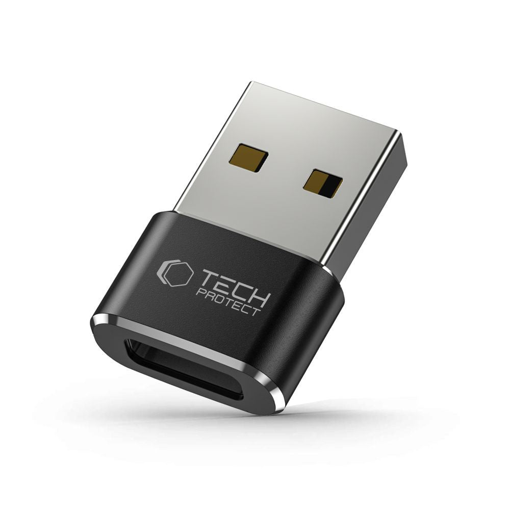 Adaptér pro data a nabíjení USB-C - USB-A Tech-Protect Ultraboost, Černý