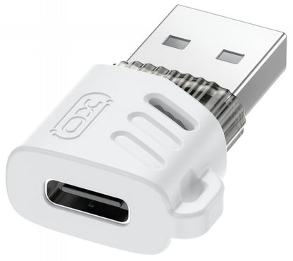 Adaptér pro data a nabíjení USB-C - USB-A XO Design NB256D, Bílý