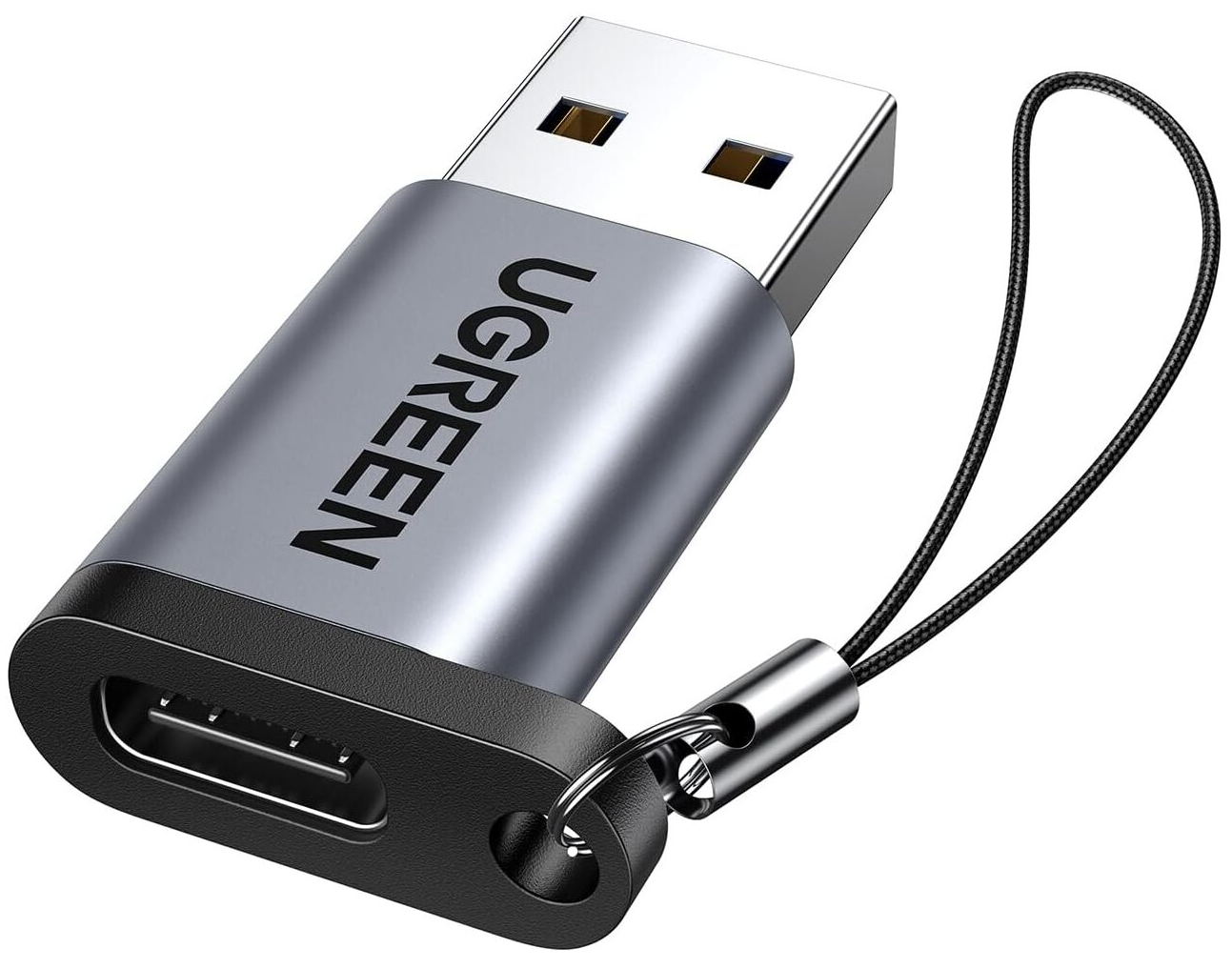 Adaptér pro data a nabíjení USB-C - USB-A UGREEN US276, šedý