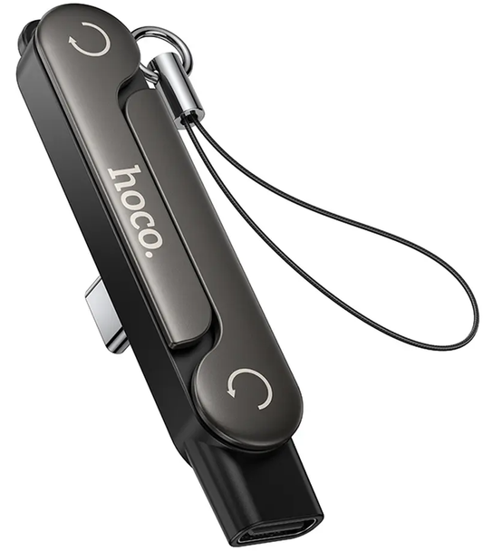 USB-C datový a nabíjecí adaptér - USB-C HOCO UA47A, černý
