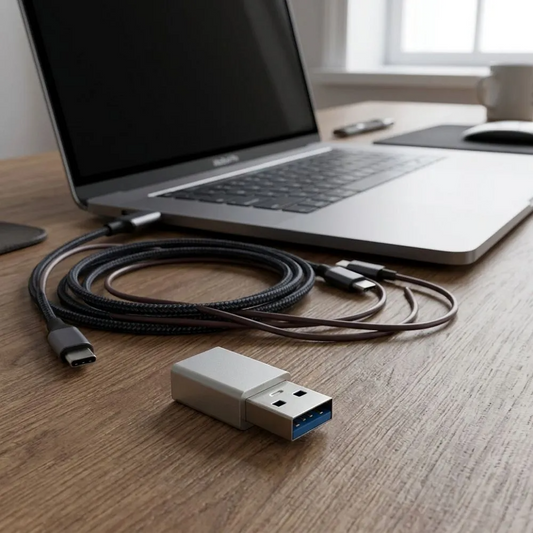 USB-C na USB-A datový a nabíjecí adaptér Blue Star, bílý