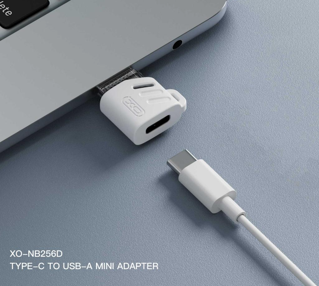 Adaptér pro data a nabíjení USB-C - USB-A XO Design NB256D, Bílý