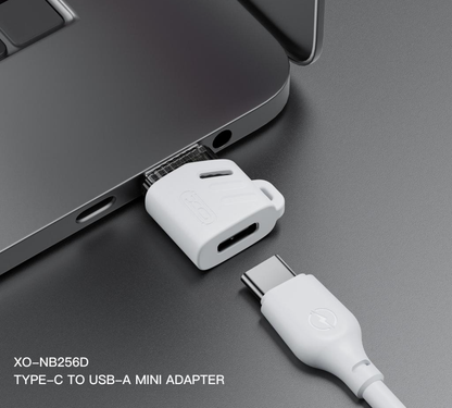 Adaptér pro data a nabíjení USB-C - USB-A XO Design NB256D, Bílý
