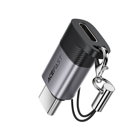 Adaptér pro data a nabíjení Lightning - USB-C Acefast J19, šedý