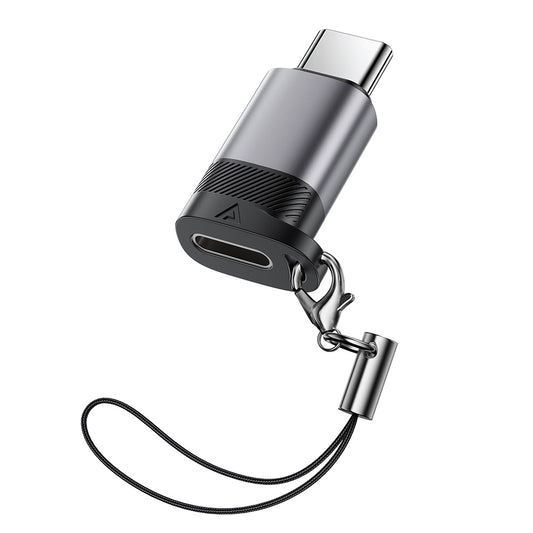 Adaptér pro data a nabíjení Lightning - USB-C Acefast J19, šedý