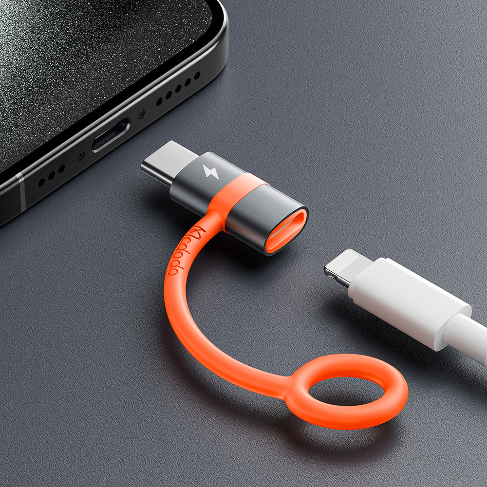 Adaptér pro data a nabíjení Lightning - USB-C McDodo OT-5530, šedý