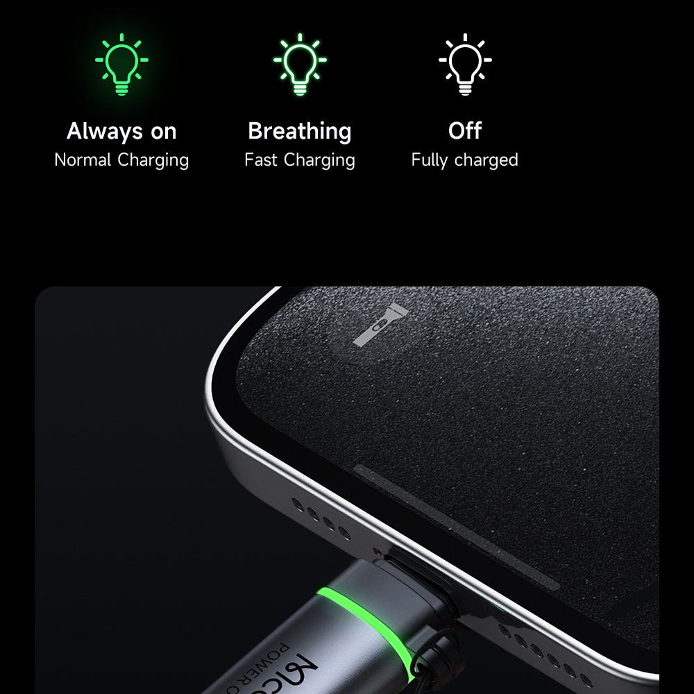 Adaptér pro data a nabíjení Lightning - USB-C McDodo OT-6010 Power Off, Černý