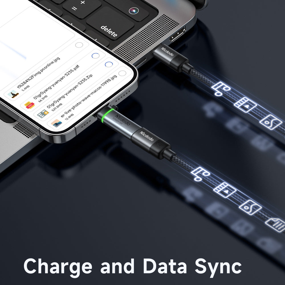 Adaptér pro data a nabíjení Lightning - USB-C McDodo OT-6010 Power Off, Černý