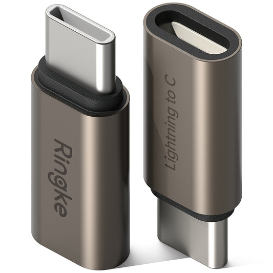 Adaptér pro data a nabíjení Lightning - USB-C Ringke, hnědý, sada 2 kusy