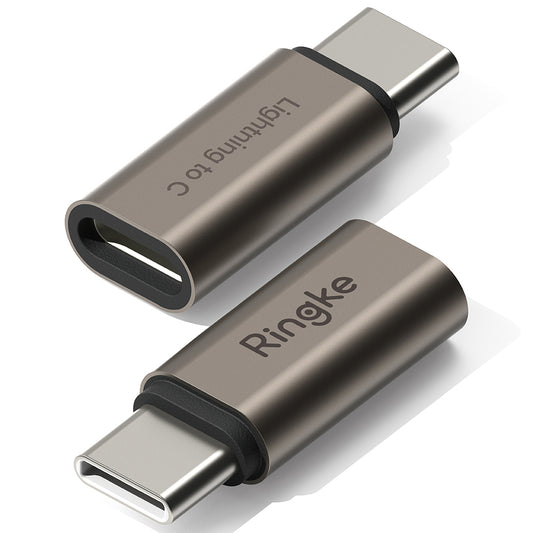 Adaptér pro data a nabíjení Lightning - USB-C Ringke, hnědý, sada 2 kusy