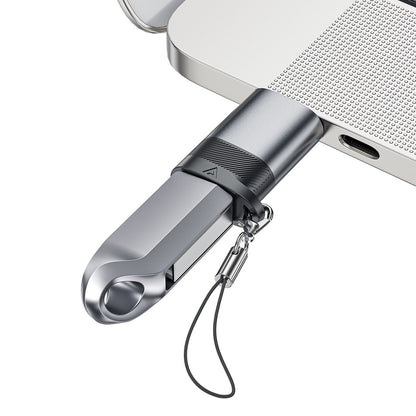 USB-C to USB-A Data and Charging Adapter Acefast J8, Gray