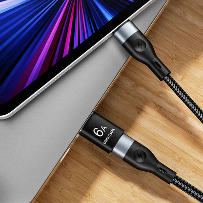 Adaptér pro data a nabíjení USB-C - USB-A Techsuit A5 HyperPort, Černý Oranžový