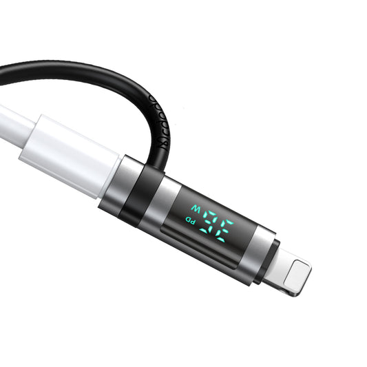 Adaptér pro data a nabíjení USB-C - Lightning McDodo OT-2610 Pigeon Display, černý