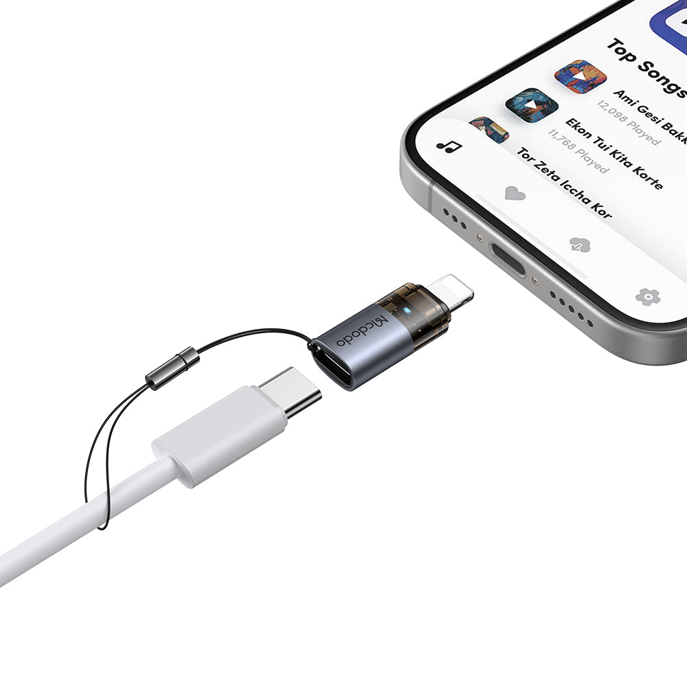 Adaptér pro data a nabíjení USB-C - Lightning McDodo OT-7630, černý
